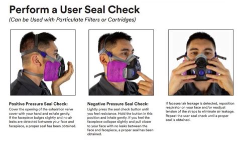 respirator seal check procedure